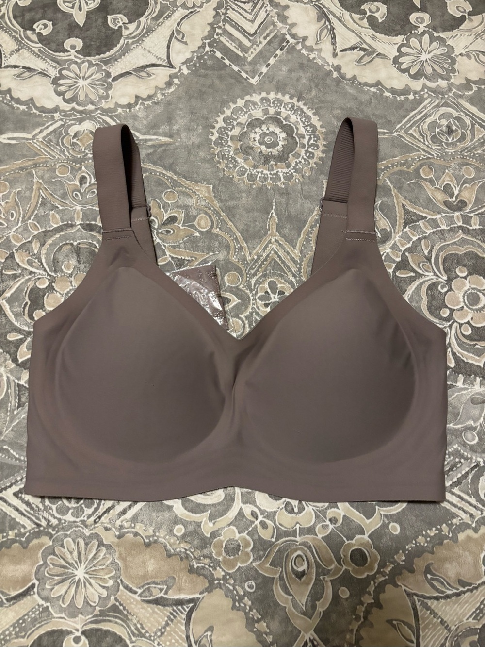 All In Motion Seamless Wireless Full Coverage Bra in Taupe
